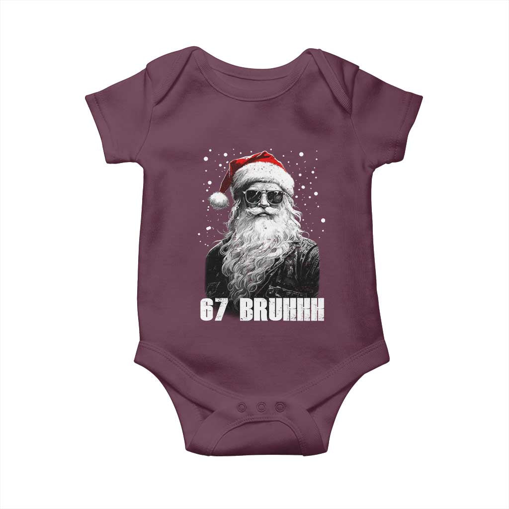 Cool Santa Claus Six Seven 67 Meme Baby Onesie Funny 6 7 Gen Alpha Slang Viral Meme - Wonder Print Shop