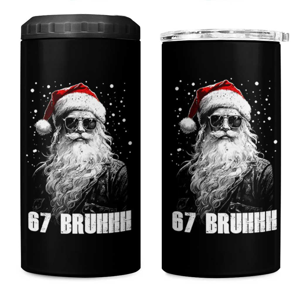 Cool Santa Claus Six Seven 67 Meme 4 in 1 Can Cooler Tumbler Funny 6 7 Gen Alpha Slang Viral Meme - Wonder Print Shop