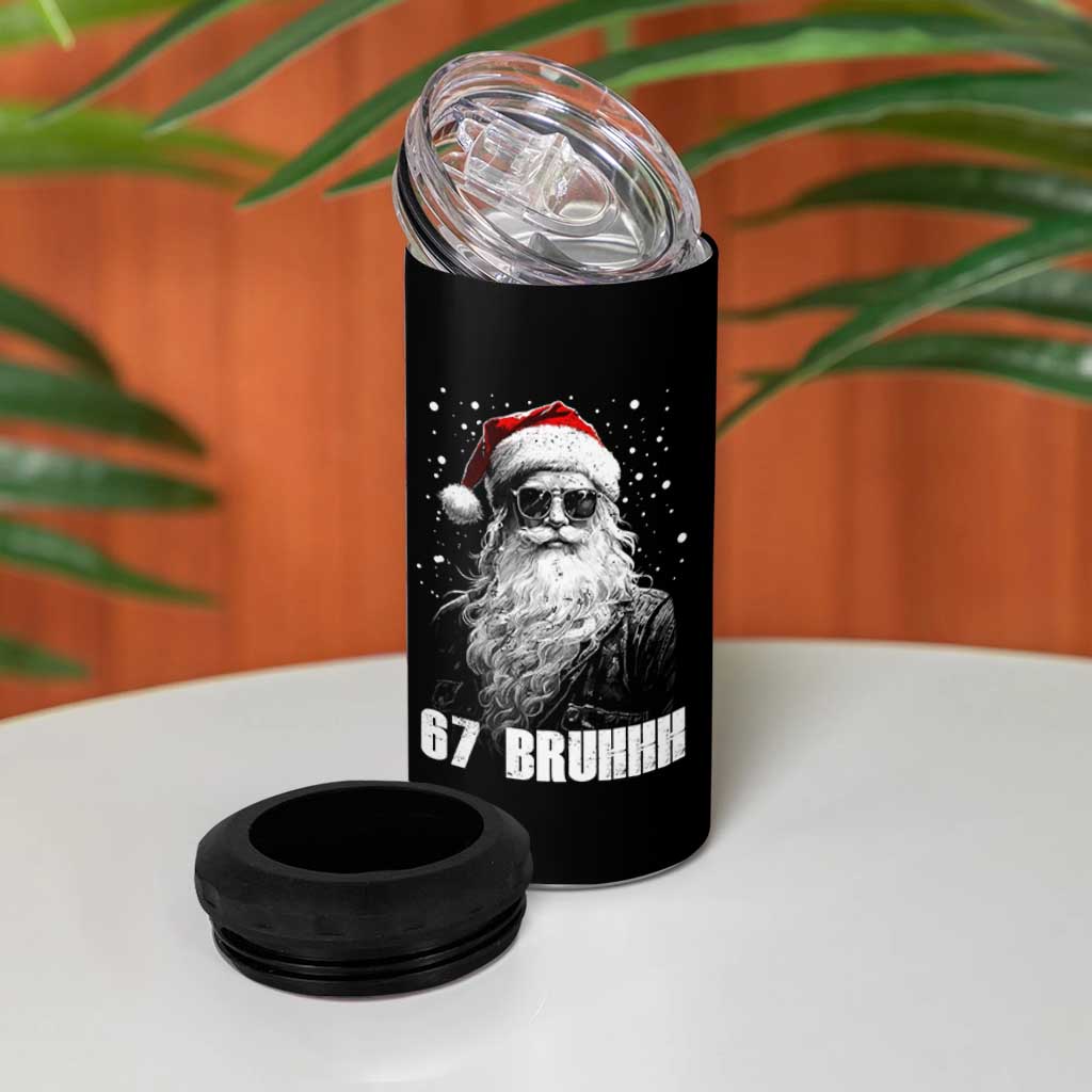 Cool Santa Claus Six Seven 67 Meme 4 in 1 Can Cooler Tumbler Funny 6 7 Gen Alpha Slang Viral Meme - Wonder Print Shop