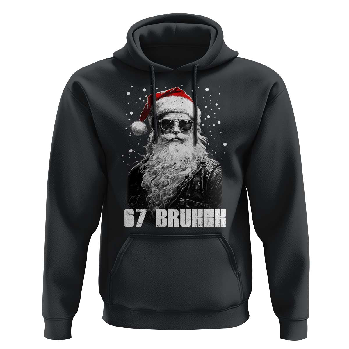 Cool Santa Claus Six Seven 67 Meme Hoodie Funny 6 7 Gen Alpha Slang Viral Meme - Wonder Print Shop