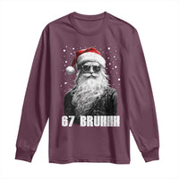 Cool Santa Claus Six Seven 67 Meme Long Sleeve Shirt Funny 6 7 Gen Alpha Slang Viral Meme - Wonder Print Shop