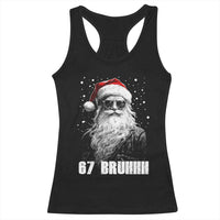 Cool Santa Claus Six Seven 67 Meme Racerback Tank Top Funny 6 7 Gen Alpha Slang Viral Meme - Wonder Print Shop