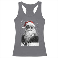 Cool Santa Claus Six Seven 67 Meme Racerback Tank Top Funny 6 7 Gen Alpha Slang Viral Meme - Wonder Print Shop