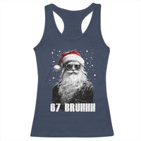 Cool Santa Claus Six Seven 67 Meme Racerback Tank Top Funny 6 7 Gen Alpha Slang Viral Meme - Wonder Print Shop