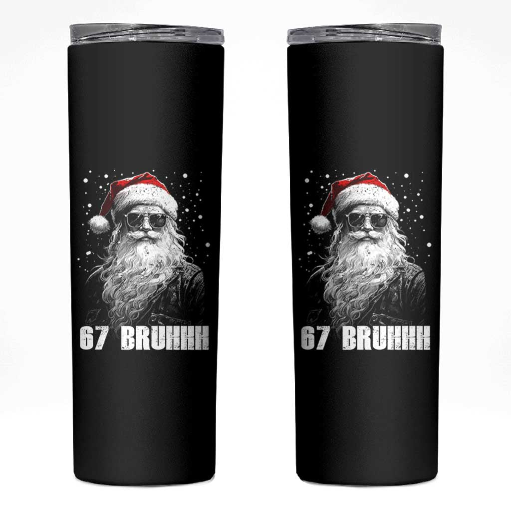 Cool Santa Claus Six Seven 67 Meme Skinny Tumbler Funny 6 7 Gen Alpha Slang Viral Meme - Wonder Print Shop
