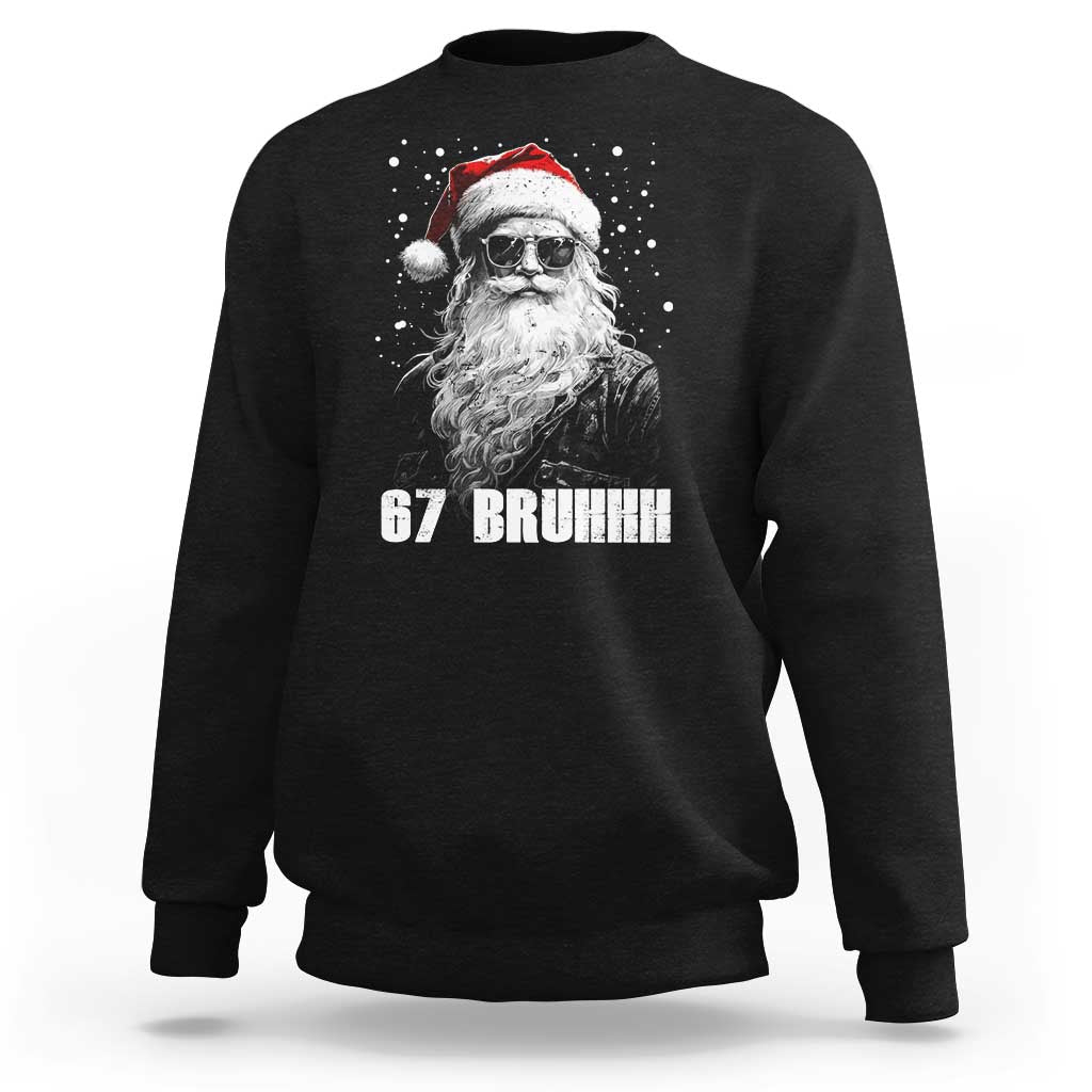 Cool Santa Claus Six Seven 67 Meme Sweatshirt Funny 6 7 Gen Alpha Slang Viral Meme - Wonder Print Shop