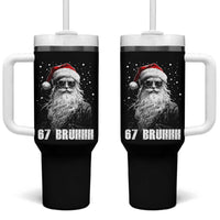 Cool Santa Claus Six Seven 67 Meme Tumbler With Handle Funny 6 7 Gen Alpha Slang Viral Meme - Wonder Print Shop