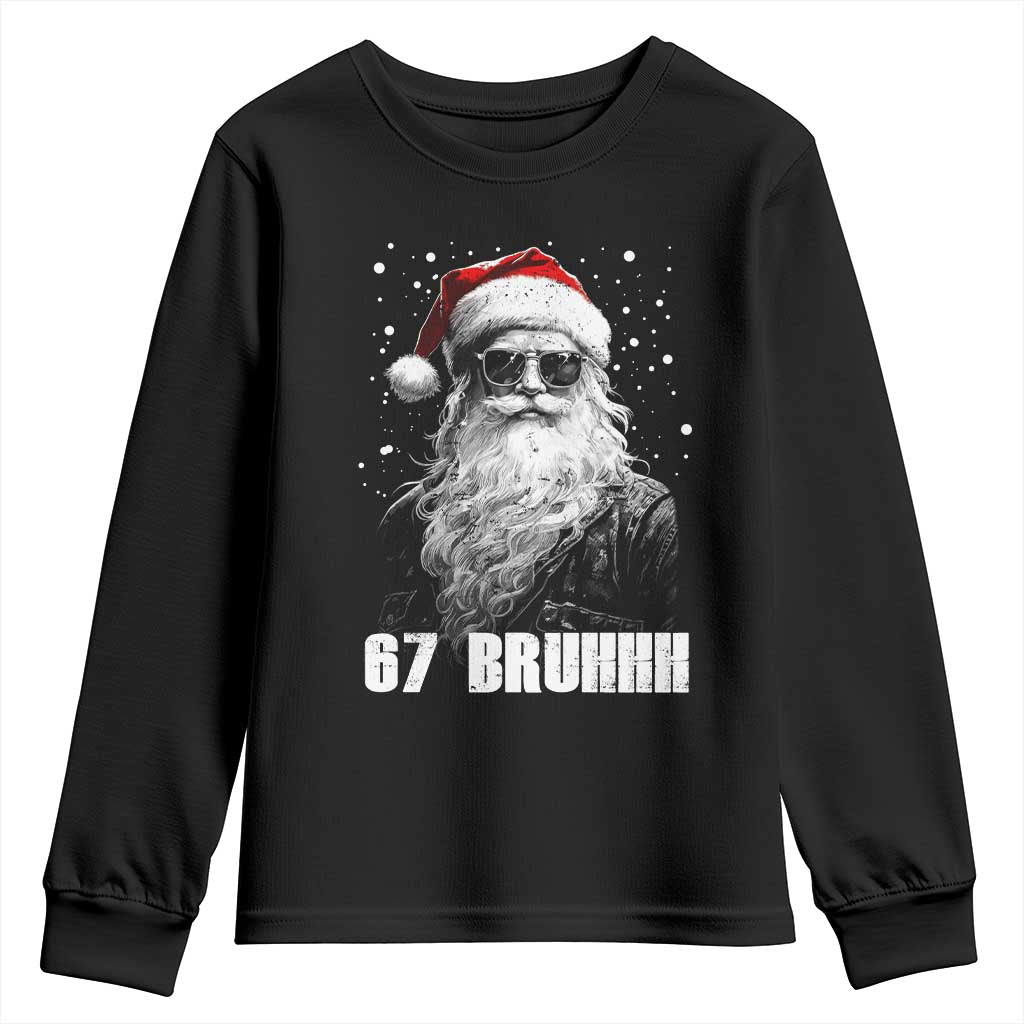 Cool Santa Claus Six Seven 67 Meme Youth Sweatshirt Funny 6 7 Gen Alpha Slang Viral Meme - Wonder Print Shop
