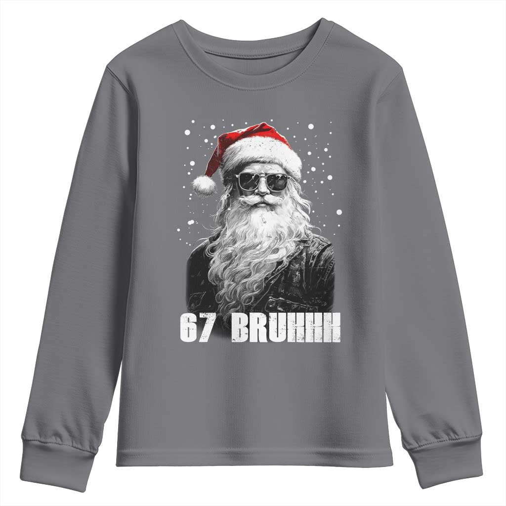 Cool Santa Claus Six Seven 67 Meme Youth Sweatshirt Funny 6 7 Gen Alpha Slang Viral Meme - Wonder Print Shop