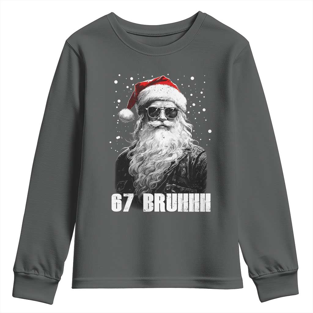 Cool Santa Claus Six Seven 67 Meme Youth Sweatshirt Funny 6 7 Gen Alpha Slang Viral Meme - Wonder Print Shop