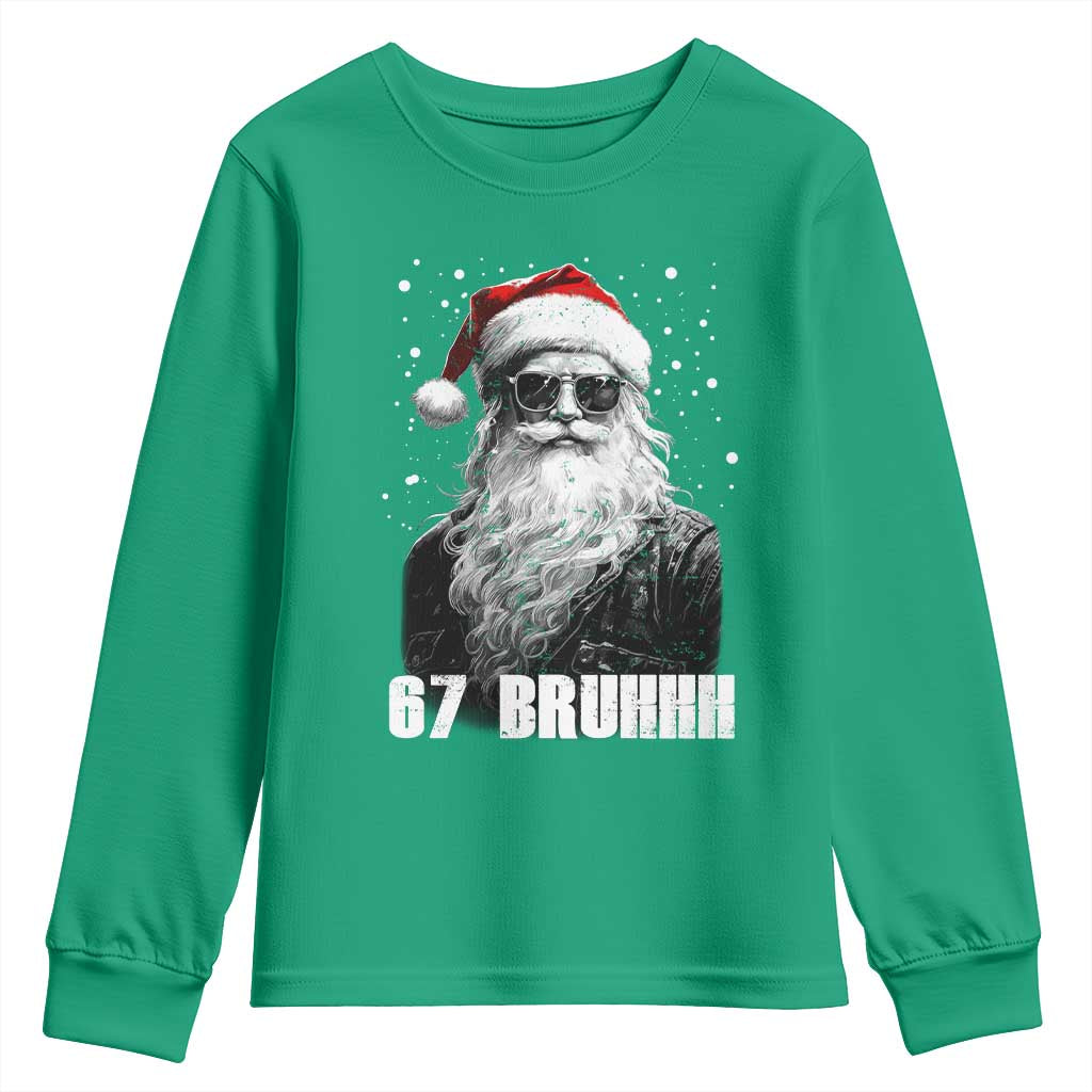 Cool Santa Claus Six Seven 67 Meme Youth Sweatshirt Funny 6 7 Gen Alpha Slang Viral Meme - Wonder Print Shop