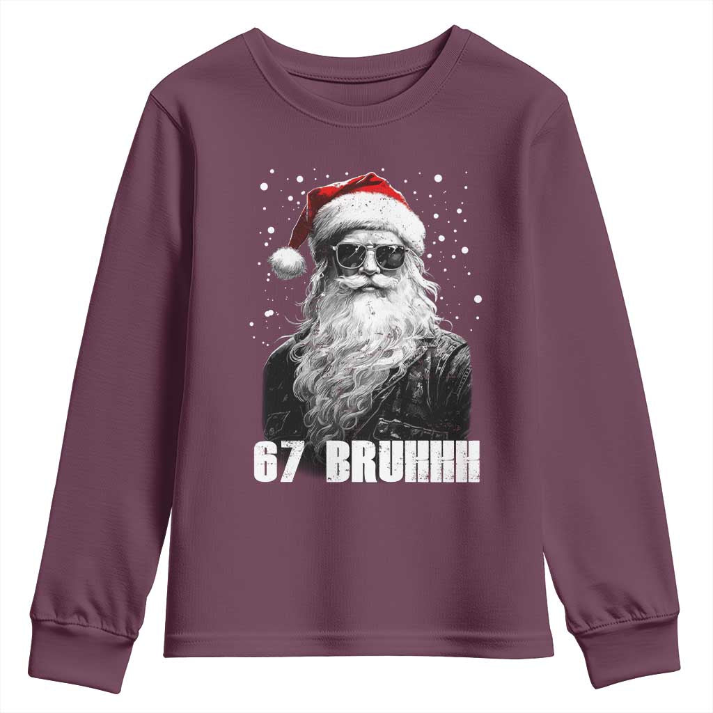 Cool Santa Claus Six Seven 67 Meme Youth Sweatshirt Funny 6 7 Gen Alpha Slang Viral Meme - Wonder Print Shop
