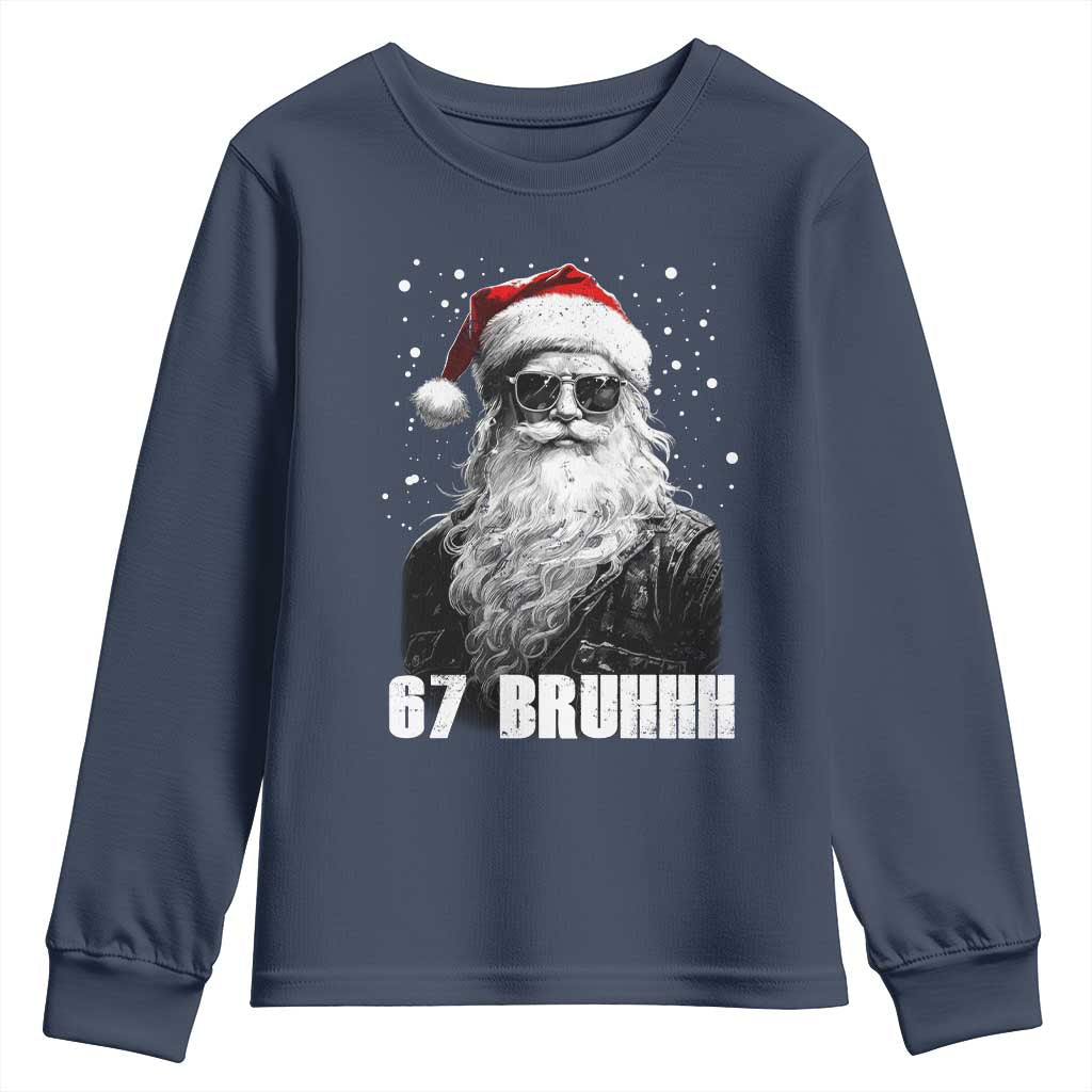 Cool Santa Claus Six Seven 67 Meme Youth Sweatshirt Funny 6 7 Gen Alpha Slang Viral Meme - Wonder Print Shop