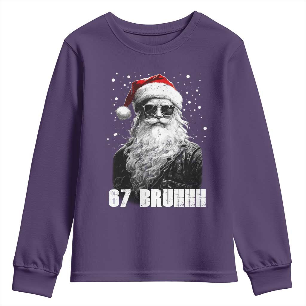 Cool Santa Claus Six Seven 67 Meme Youth Sweatshirt Funny 6 7 Gen Alpha Slang Viral Meme - Wonder Print Shop