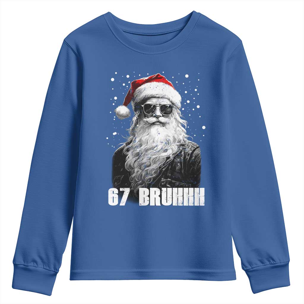 Cool Santa Claus Six Seven 67 Meme Youth Sweatshirt Funny 6 7 Gen Alpha Slang Viral Meme - Wonder Print Shop