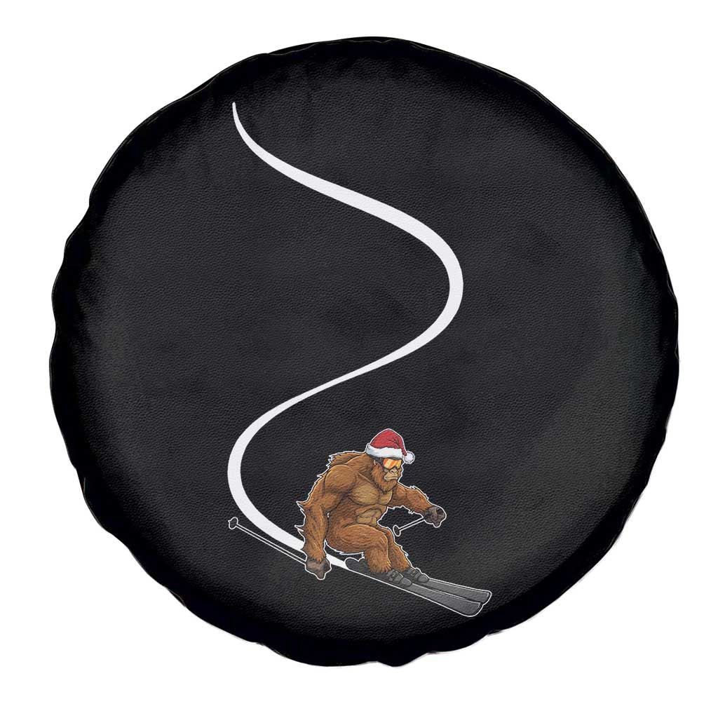 Christmas Bigfoot Skiing Spare Tire Cover Funny Santa Sasquatch Ski Lover Mountain Skier Winter Sports - Wonder Print Shop