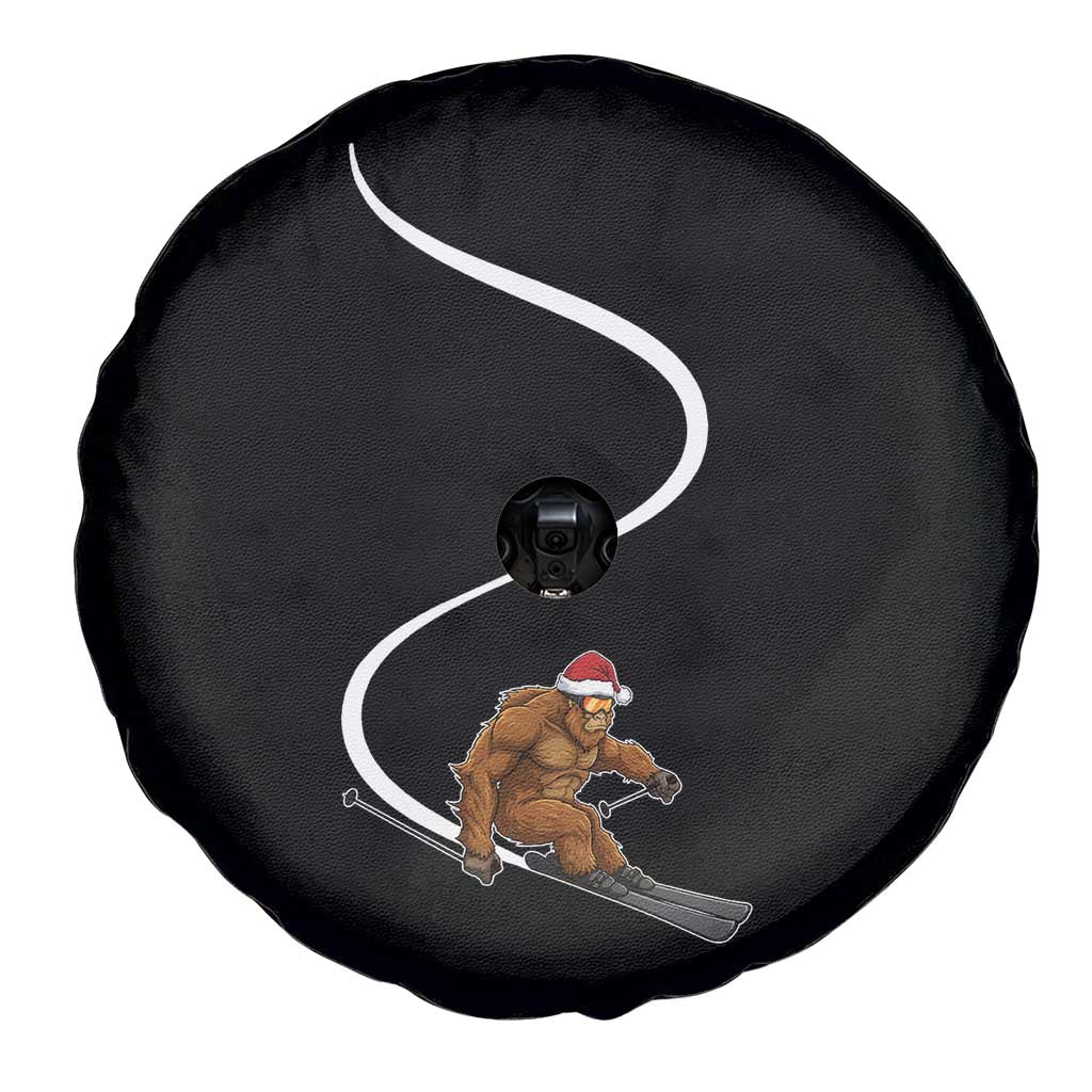 Christmas Bigfoot Skiing Spare Tire Cover Funny Santa Sasquatch Ski Lover Mountain Skier Winter Sports - Wonder Print Shop