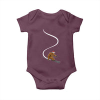 Christmas Bigfoot Skiing Baby Onesie Funny Santa Sasquatch Ski Lover Mountain Skier Winter Sports - Wonder Print Shop