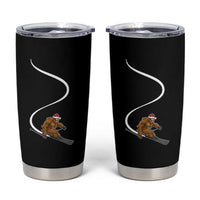 Christmas Bigfoot Skiing Tumbler Cup Funny Santa Sasquatch Ski Lover Mountain Skier Winter Sports - Wonder Print Shop