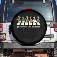 Funny Christmas Goose Spare Tire Cover Festive Goose On The Loose Xmas Meme - Wonder Print Shop