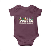 Funny Christmas Goose Baby Onesie Festive Goose On The Loose Xmas Meme - Wonder Print Shop