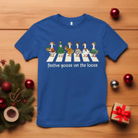 Funny Christmas Goose T Shirt Festive Goose On The Loose Xmas Meme - Wonder Print Shop