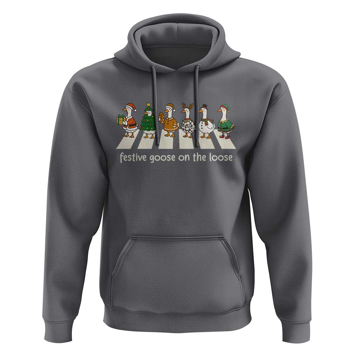Funny Christmas Goose Hoodie Festive Goose On The Loose Xmas Meme - Wonder Print Shop