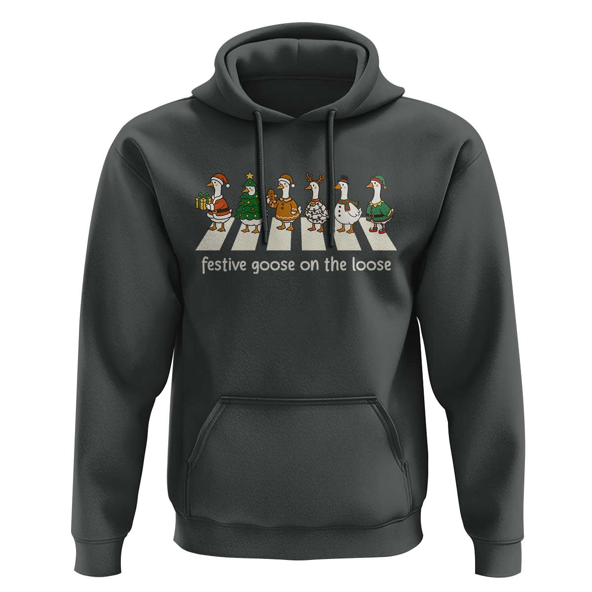 Funny Christmas Goose Hoodie Festive Goose On The Loose Xmas Meme - Wonder Print Shop