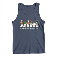 Funny Christmas Goose Tank Top Festive Goose On The Loose Xmas Meme - Wonder Print Shop