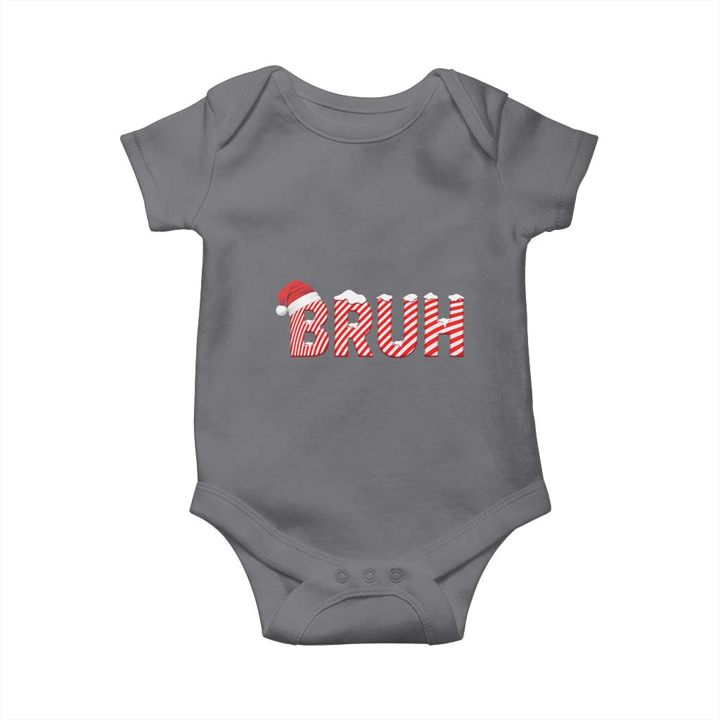 Bruh Christmas Baby Onesie Funny Saying Meme