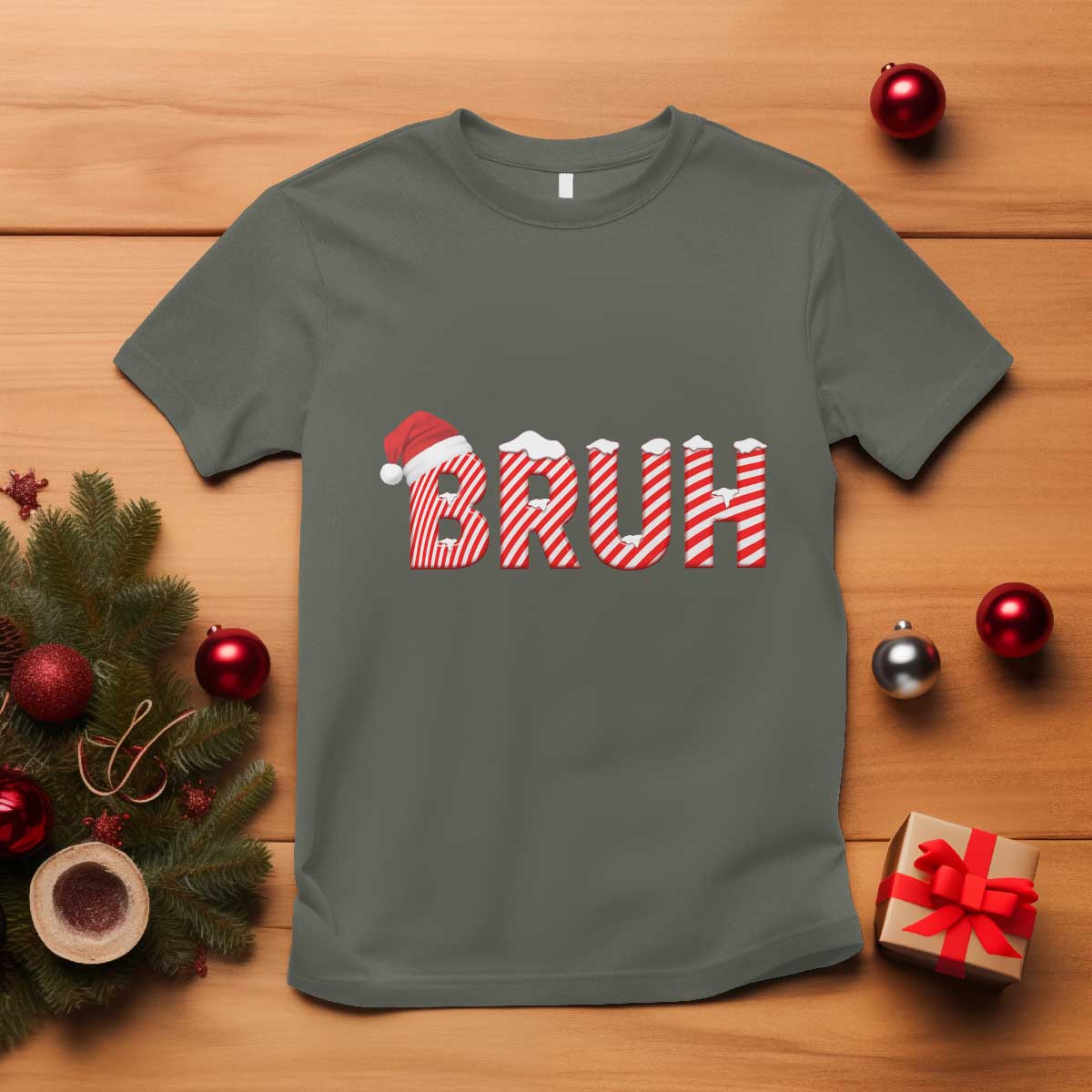 Bruh Christmas T Shirt Funny Saying Meme - Wonder Print Shop