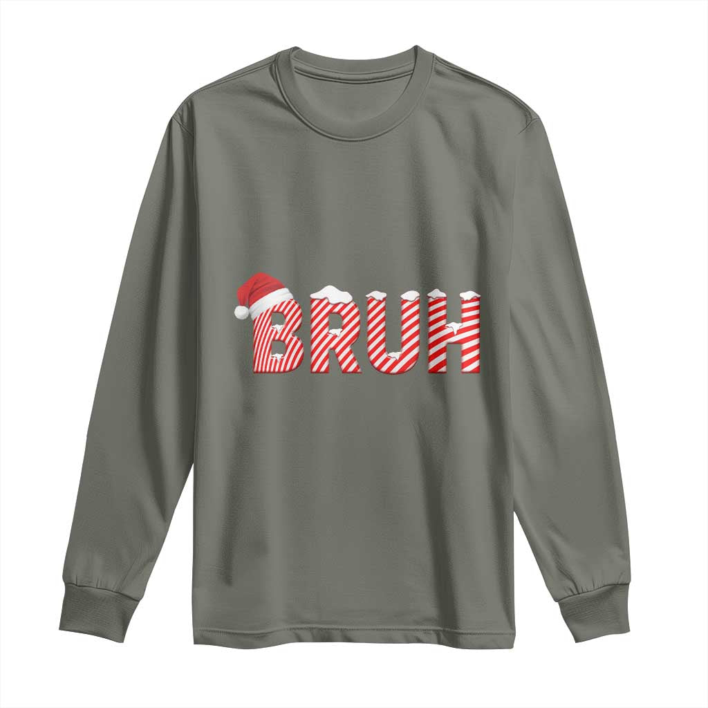 Bruh Christmas Long Sleeve Shirt Funny Saying Meme