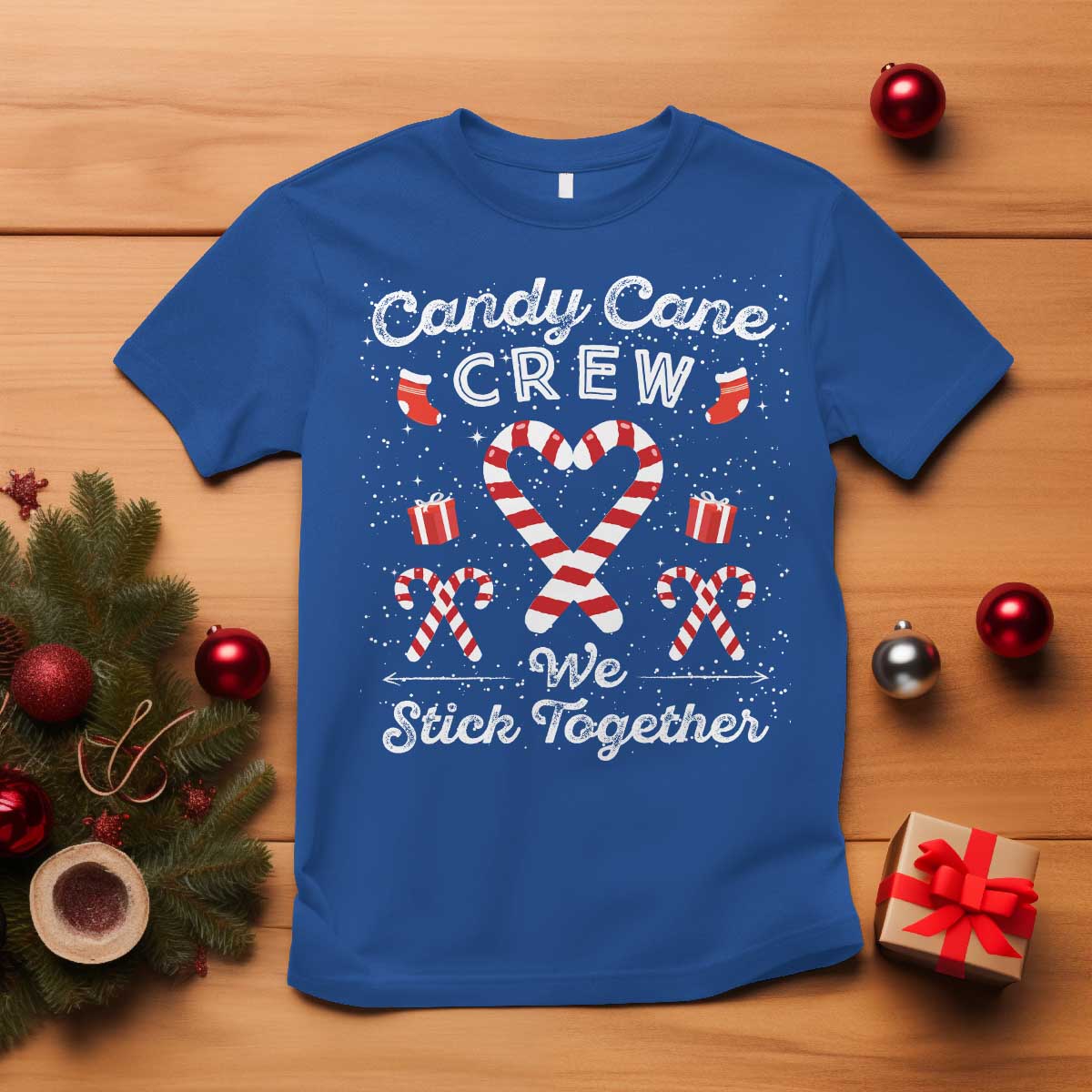 Christmas Family Matching T Shirt Candy Cane Heart Holiday - Wonder Print Shop