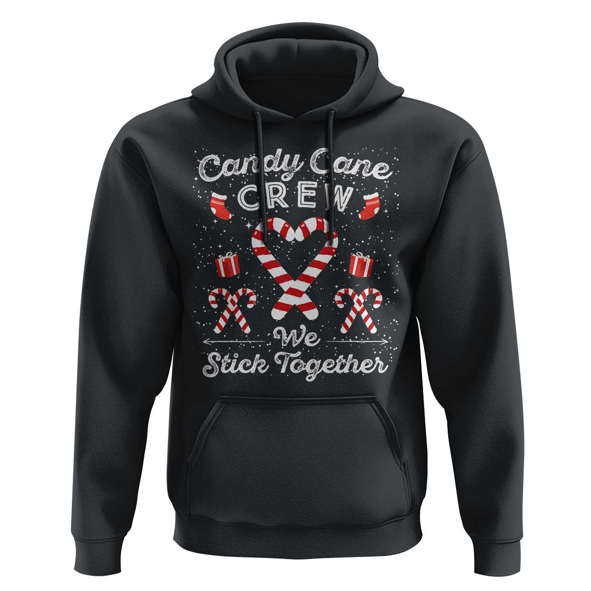 Christmas Family Matching Hoodie Candy Cane Heart Holiday