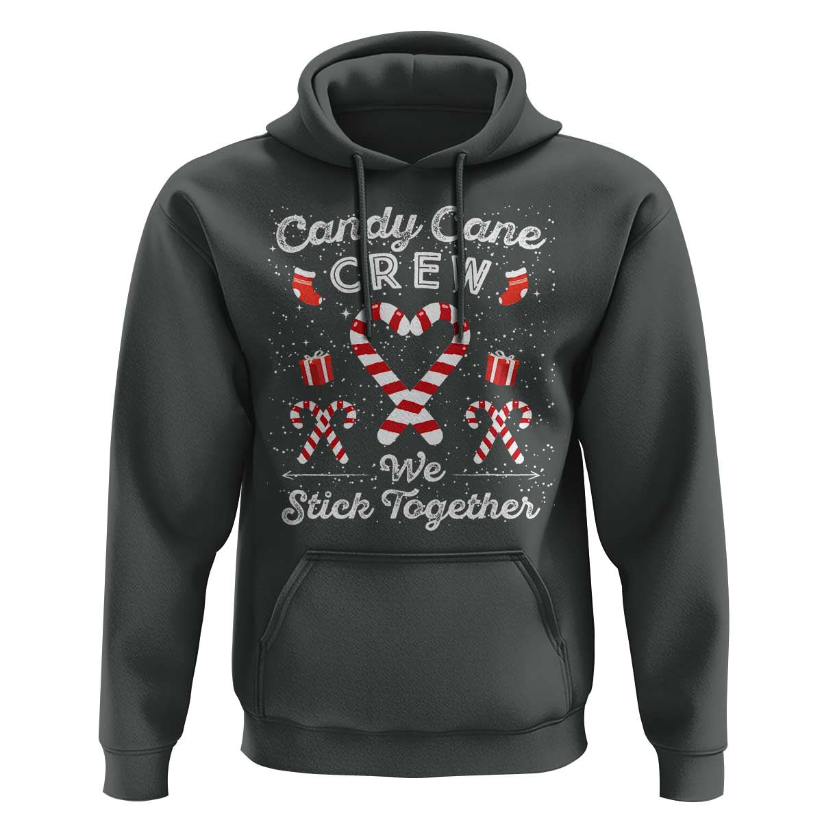 Christmas Family Matching Hoodie Candy Cane Heart Holiday