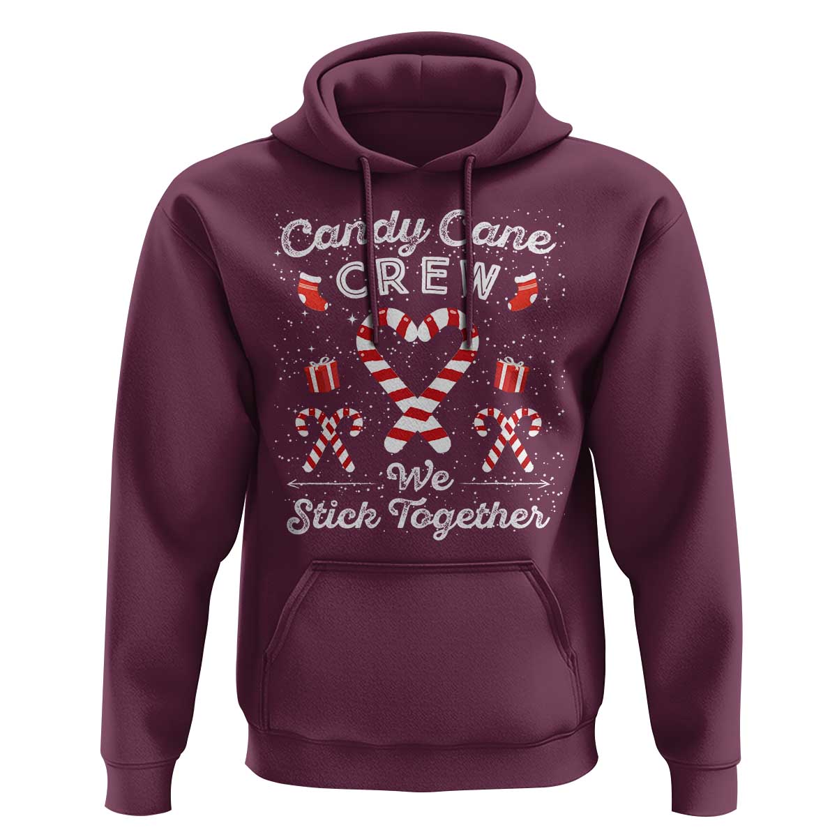 Christmas Family Matching Hoodie Candy Cane Heart Holiday