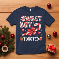 Funny Christmas T Shirt Sweet But Twisted Candy Cane Xmas Holiday - Wonder Print Shop
