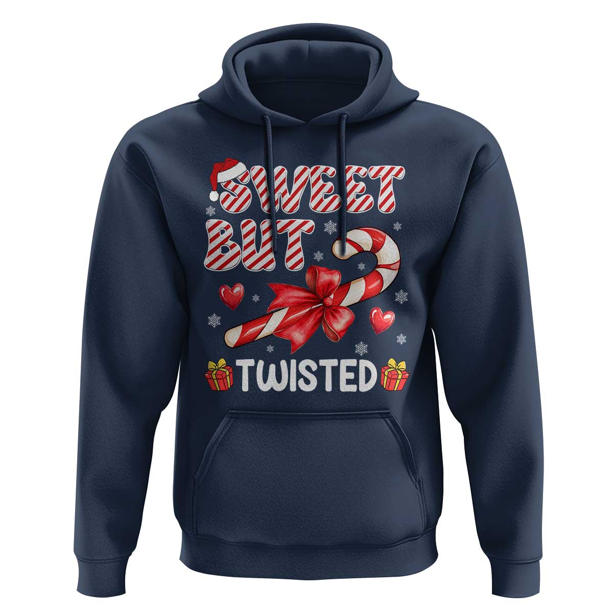 Funny Christmas Hoodie Sweet But Twisted Candy Cane Xmas Holiday