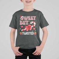 Funny Christmas T Shirt For Kid Sweet But Twisted Candy Cane Xmas Holiday - Wonder Print Shop