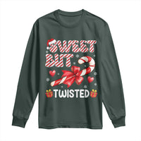 Funny Christmas Long Sleeve Shirt Sweet But Twisted Candy Cane Xmas Holiday