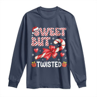Funny Christmas Long Sleeve Shirt Sweet But Twisted Candy Cane Xmas Holiday