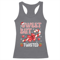 Funny Christmas Racerback Tank Top Sweet But Twisted Candy Cane Xmas Holiday