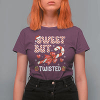 Funny Christmas T Shirt For Women Sweet But Twisted Candy Cane Xmas Holiday - Wonder Print Shop