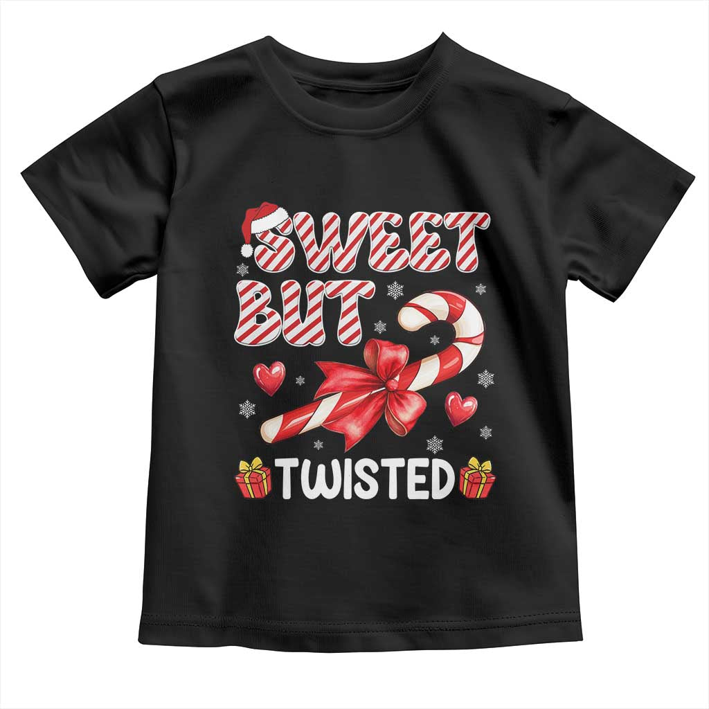 Funny Christmas Toddler T Shirt Sweet But Twisted Candy Cane Xmas Holiday