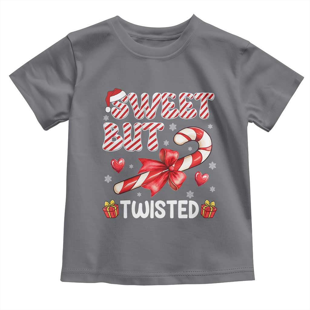 Funny Christmas Toddler T Shirt Sweet But Twisted Candy Cane Xmas Holiday