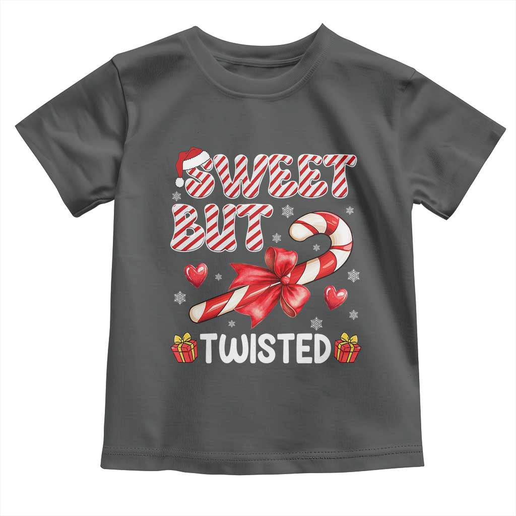 Funny Christmas Toddler T Shirt Sweet But Twisted Candy Cane Xmas Holiday