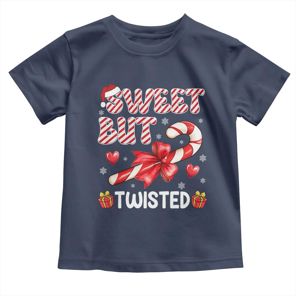 Funny Christmas Toddler T Shirt Sweet But Twisted Candy Cane Xmas Holiday