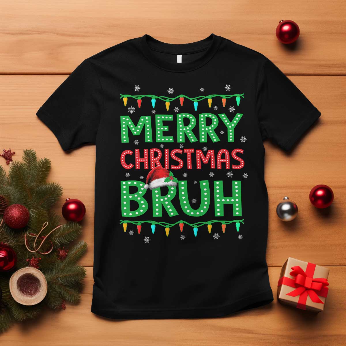 Merry Christmas Bruh T Shirt Meme Funny Saying Bro Greeting - Wonder Print Shop