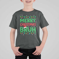 Merry Christmas Bruh T Shirt For Kid Meme Funny Saying Bro Greeting - Wonder Print Shop