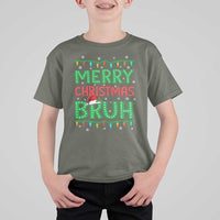 Merry Christmas Bruh T Shirt For Kid Meme Funny Saying Bro Greeting - Wonder Print Shop